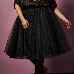 Torrid Betsey Johnson Leopard Tulle Skirt